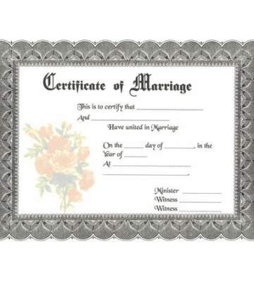 Marriage Certificate